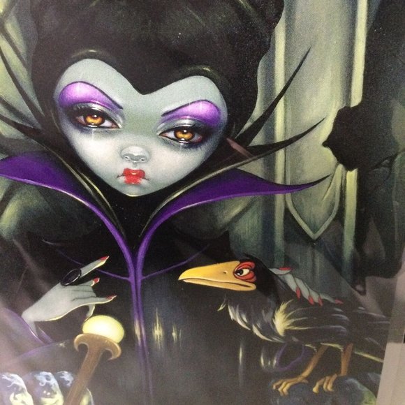 Disney Parks WonderGround Maleficent Enthroned Postcard Jasmine Becket Griffith - Picture 3 of 3
